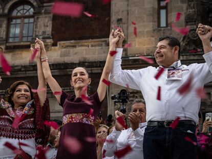 Claudia Sheinbaum during her closing rally, on May 28, 2024.