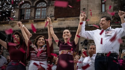 Claudia Sheinbaum during her closing rally, on May 28, 2024.