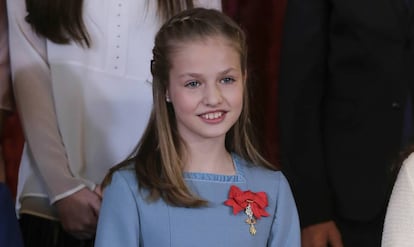 La princesa Leonor en la imposición del Toisón de Oro, el 30 de enero de 2018.