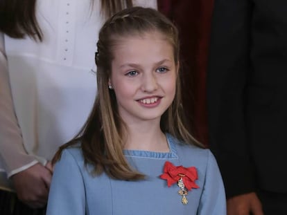 La princesa Leonor en la imposición del Toisón de Oro, el 30 de enero de 2018.