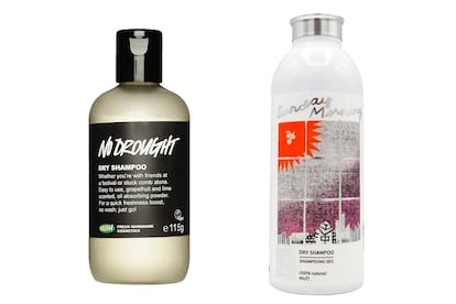 No Drought (desde 6,75€ en LUSH) y Sunday Morning Dry Shampoo (21€ en Laconicum).