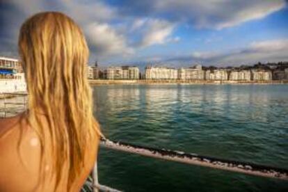 Vista de la bahía de La Concha, en San Sebastián.