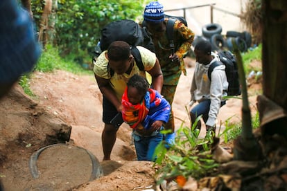 Jazmie Ouchi from Angola crossed the border into Honduras with her five-year-old daughter last October.