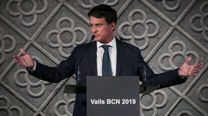 El ex primer ministro francés, Manuel Valls, presenta su candidatura a la alcaldía de Barcelona.