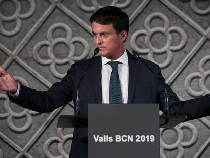 El ex primer ministro francés, Manuel Valls, presenta su candidatura a la alcaldía de Barcelona.