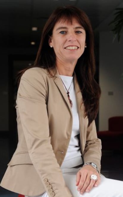 La viceconsejera Hernáez, en la sede de la consejería de Desarrollo Económico y Competitividad en Vitoria.