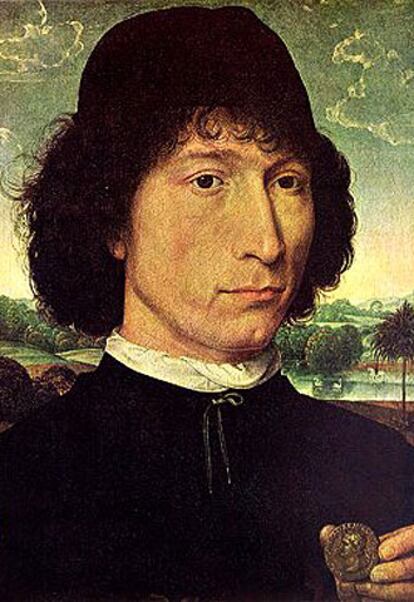 <i>Retrato de hombre con una moneda romana</i>, de Hans Memling (1435-1494).