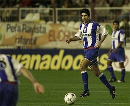 Valerón, jugando contra el Rayo la pasada temporada.