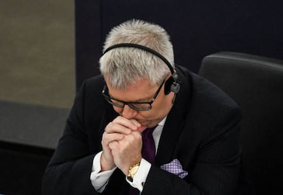 El vicepresidente del Parlamento Europeo Ryszard Czarnecki, en la Eurocámara, en Estrasburgo.