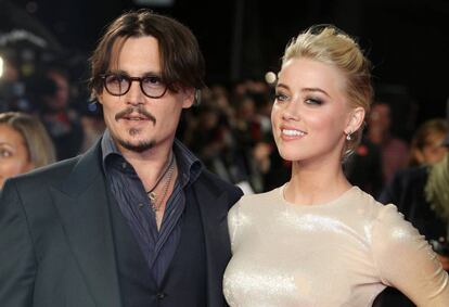 Johnny Depp y su entonces esposa Amber Heard, en una foto de 2011.
