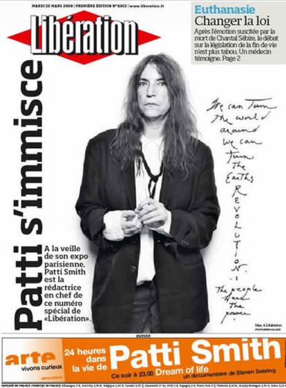 La portada de la edición de 'Libération' dirigida por Patti Smith.