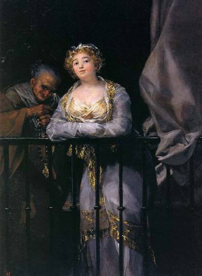 <i>Maja con celestina en el balcón, </i>de Francisco de Goya. De la colección de Alicia Koplowitz.