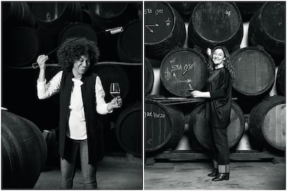 Paola Medina y Bodega Williams & Humbert. A la derecha, Rocío Ruiz, de Urium.