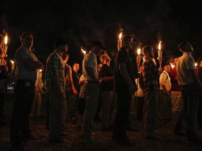 La manifestación de ultraderecha del 11 de agosto de 2017 en Charlottesville, Virginia. 