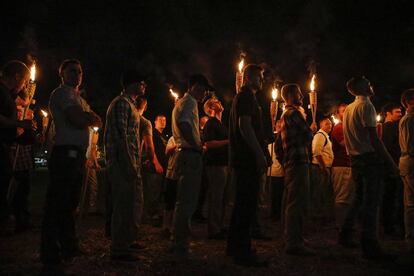 La manifestación de ultraderecha del 11 de agosto de 2017 en Charlottesville, Virginia. 