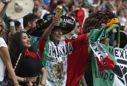 Aficionados mexicanos en el Mundial de Rusia.