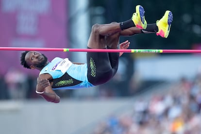 Donald Thomas, durante la final de salto de altura de los Juegos de la Commonwealth del 2022. 
