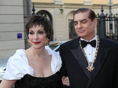 El príncipe Paul Philippe y su esposa, Lia, en una gala de las artes celebrada en 2012 en Estocolmo (Suecia).