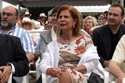 Carmen Alborch, el sábado, durante la fiesta de la rosa que celebró el PSPV en Valencia.