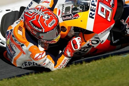 Marc Márquez, durante el Gran Premio de Valencia.
