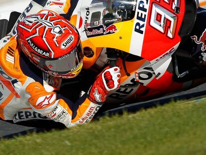 Marc Márquez, durante el Gran Premio de Valencia.