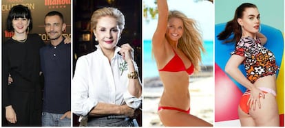 Bimba Bosé y David Delfin, Carolina Herrera, Christie Brinkley y la modelo Charli Howard para la campaña de Desigual.