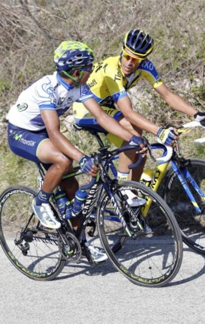 Contador y Quintana, el pasado domingo.