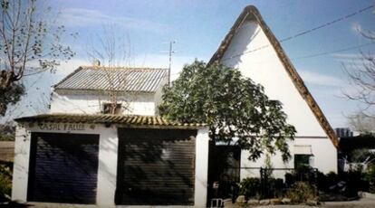 La barraca del <i>Tio Llenya</i>, ya demolida, en una imagen del libro <i>Arquitectura rural valenciana</i>.