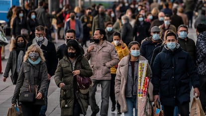 Aglomeraciones en el centro de Madrid, el pasado diciembre.