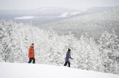 Pista de esquí en Finlandia.