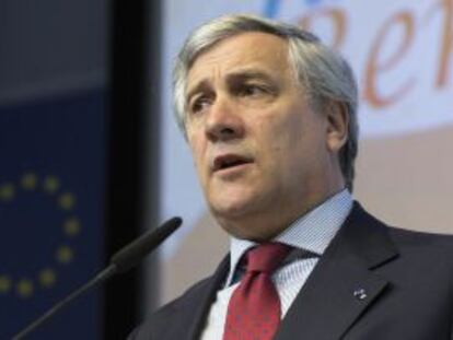 El comisario de Industria y Emprendimiento, Antonio Tajani, en Bruselas el pasado jueves