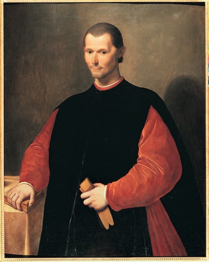 'Retrato de Maquiavelo', del pintor Santi di Tito, que está en el Palazzo Vecchio de Florencia.