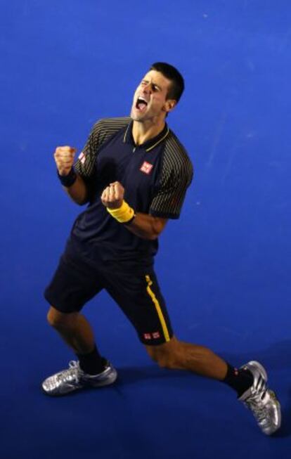 Djokovic celebra su triunfo en Australia