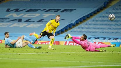 Marco Reus en partido Manchester City vs Borussia Dortmund de Champions League