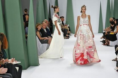 Desfile en Nueva York de la colección primavera / verano 2015 de la firma Carolina Herrera.