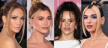 Jennifer Lopez, Hailey Baldwin, Rosalía o Dua Lipa han apostado por el peinado noventero.