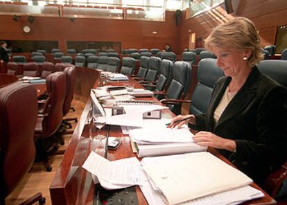 Esperanza Aguirre, en la Asamblea de Madrid.
