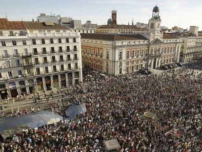 Concentraci&oacute;n en la Puerta del Sol con motivo del primer aniversario del 15M.