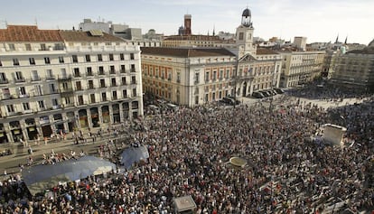 Concentraci&oacute;n en la Puerta del Sol con motivo del primer aniversario del 15M.