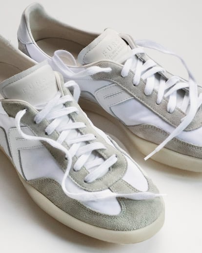 The Leisure Shoe, de la marca francesa Fursac, en blanco y gris.