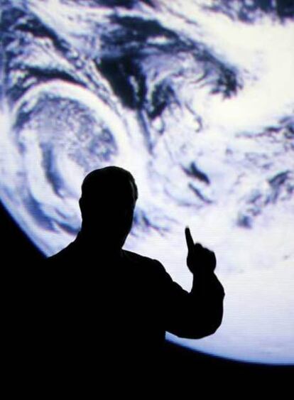 Al Gore, ayer, en el Palacio de Congresos de Barcelona.