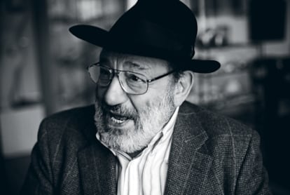 <b>Umberto Eco, semiótico, ensayista, crítico literario mantiene todo su vigor mental a los 78 años.</b>