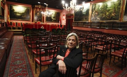 La presidenta de la Matritense, Pilar Becerril, en la sede de la institución.