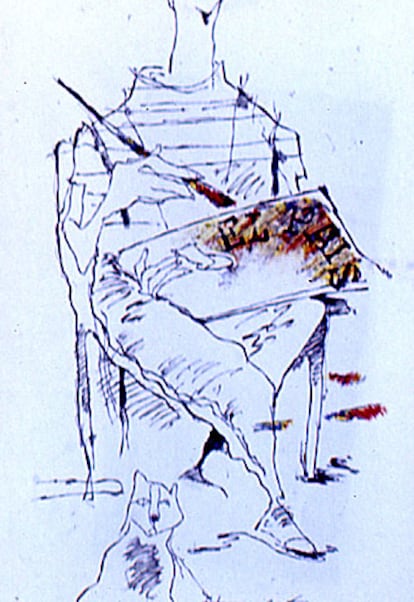 Ilustración de Tino Gatagán para el 10º aniversario de EL PAÍS.
