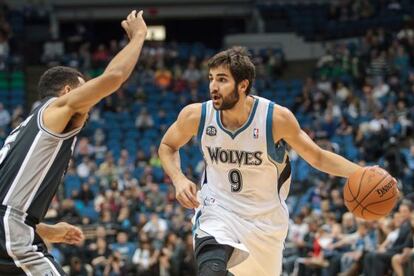 Ricky Rubio en el partido contra San Antonio.