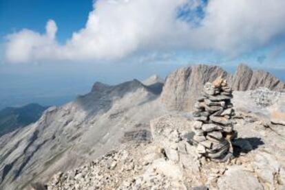 En la cima del monte Olimpo, en Grecia.