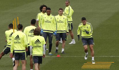 James Rodríguez entrena en Valdebebas.