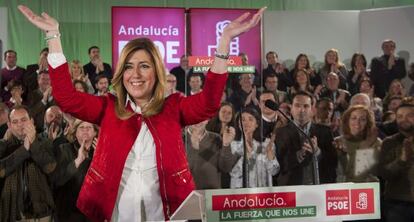 Susana Díaz, en un acte celebrat dissabte a Sevilla.