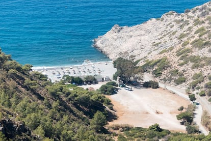 Cala nudista de Cantarriján, en Almuñécar (Granada).