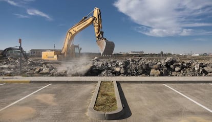 Obras del nuevo centro de Amazon en Sevilla.